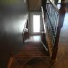 Oak railing with iron balusters 